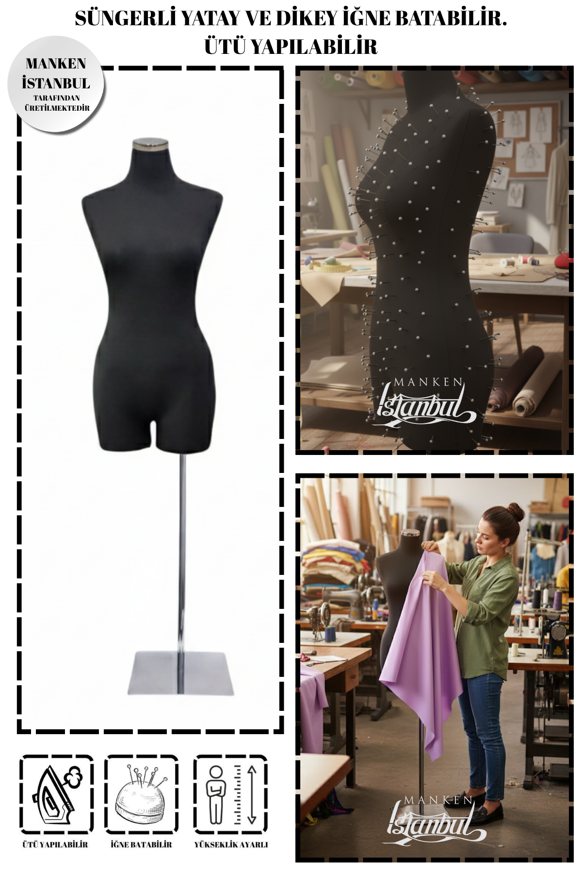 Süngerli Pantolon Giyebilen Terzi Mankeni 36/38/40 Beden 36 beden