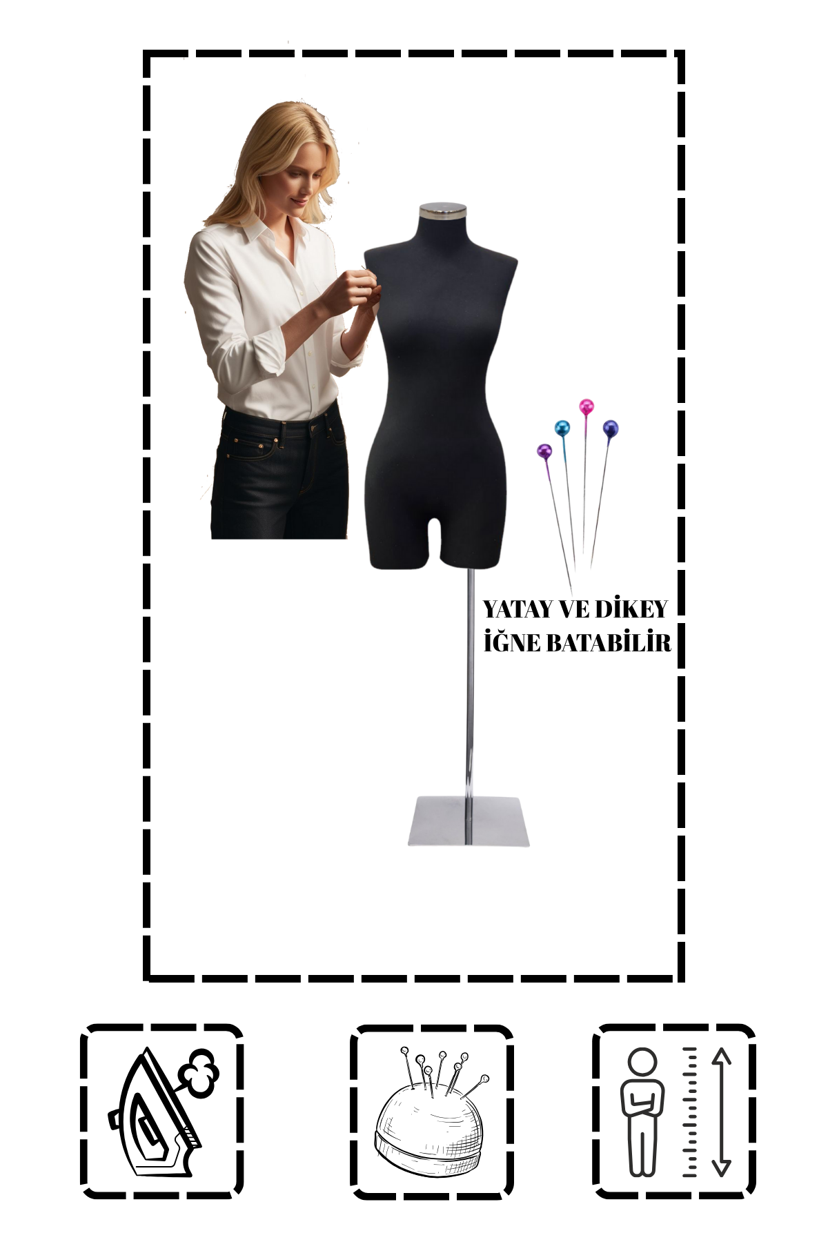 Süngerli Pantolon Giyebilen Terzi Mankeni 36/38/40 Beden 40 beden