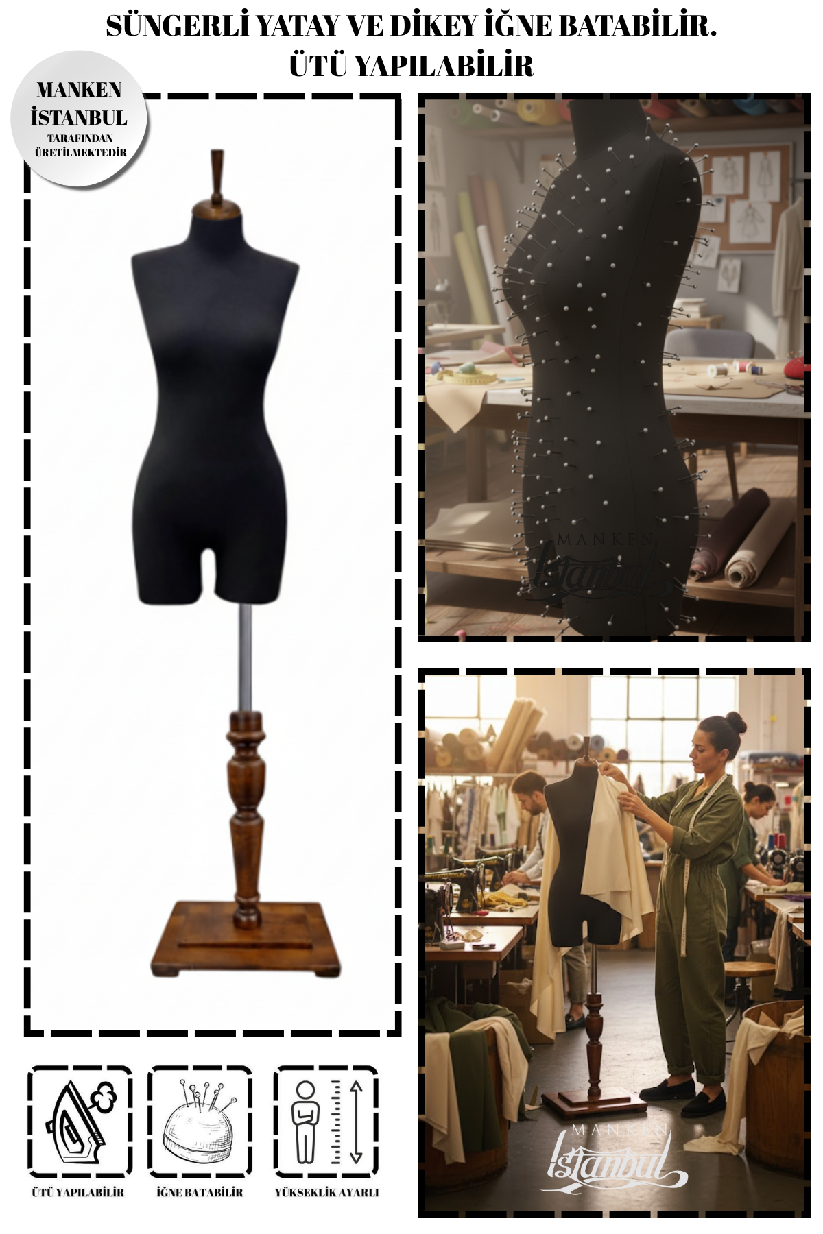 Süngerli Pantolon Giyebilen Terzi Mankeni 36/38/40 Beden