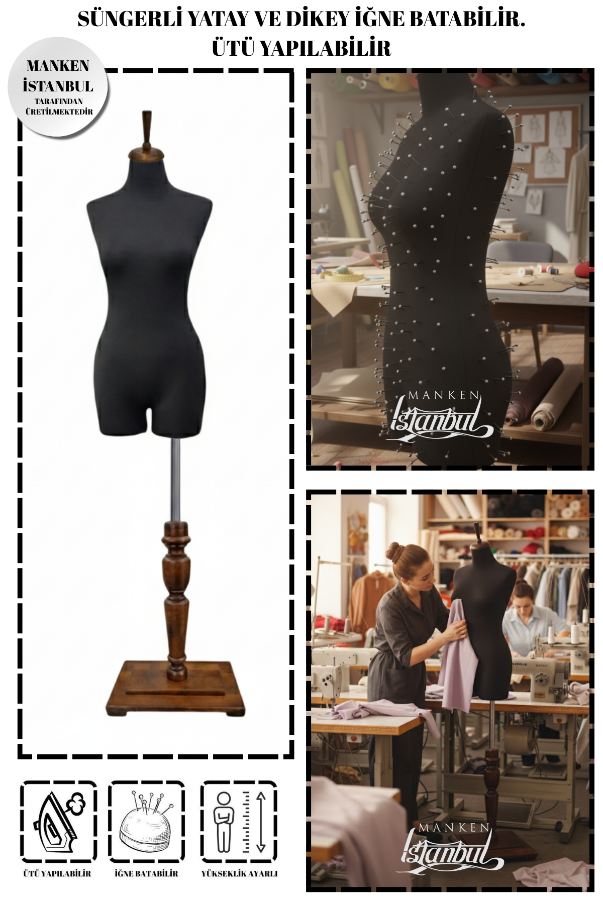 Süngerli Pantolon Giyebilen Terzi Mankeni 36/38/40 Beden 36 beden