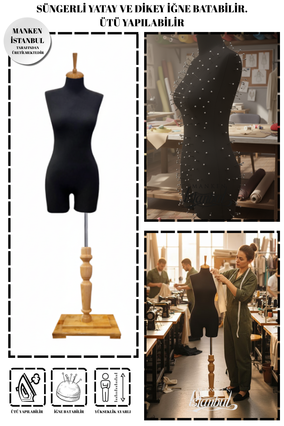 Süngerli Pantolon Giyebilen Terzi Mankeni 36/38/40 Beden