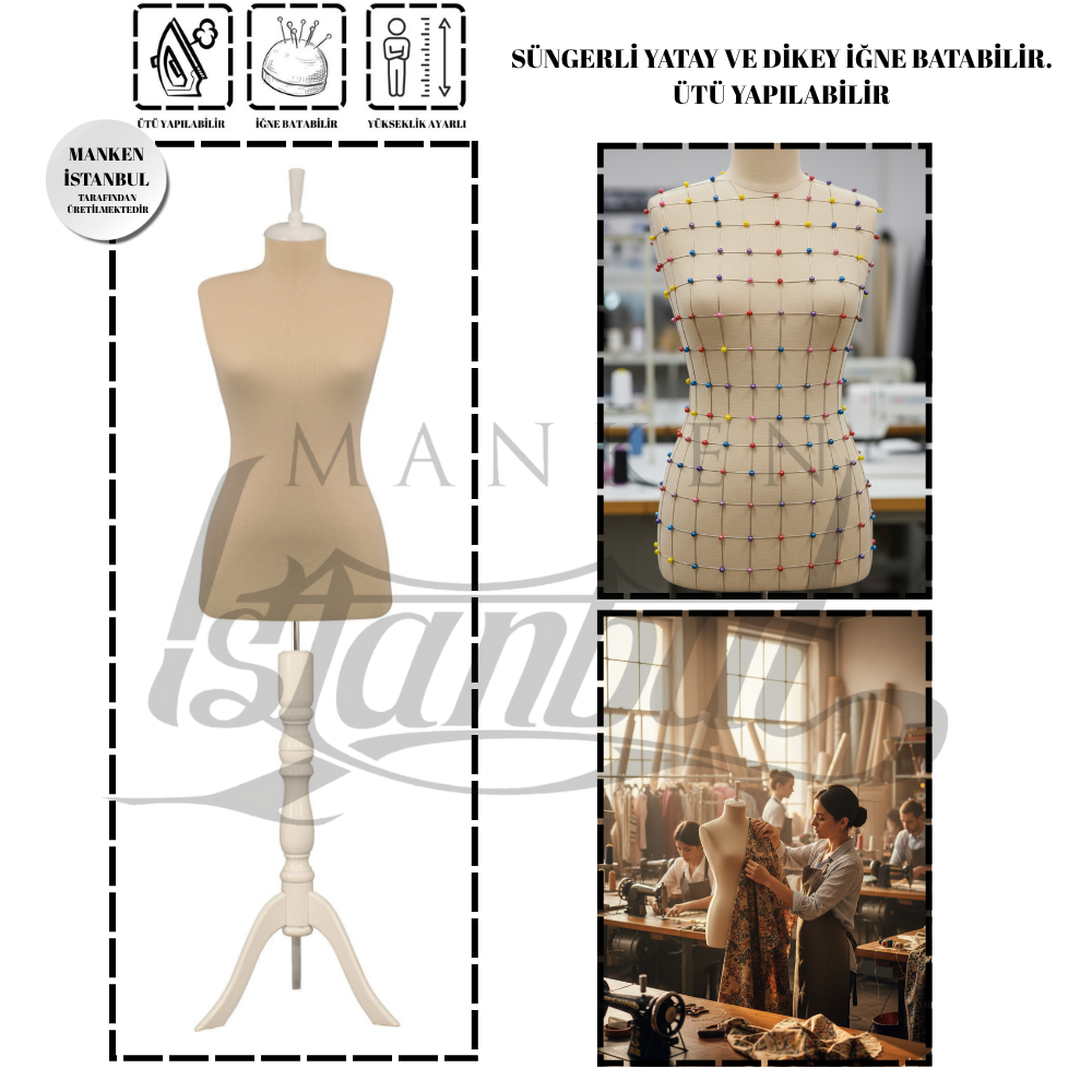 Süngerli Terzi Mankeni Prova Mankeni 34-46 Beden 34 beden