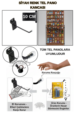 Özel Üretim Koruma Kauçuk Siyah Kanallı Pano Kancası