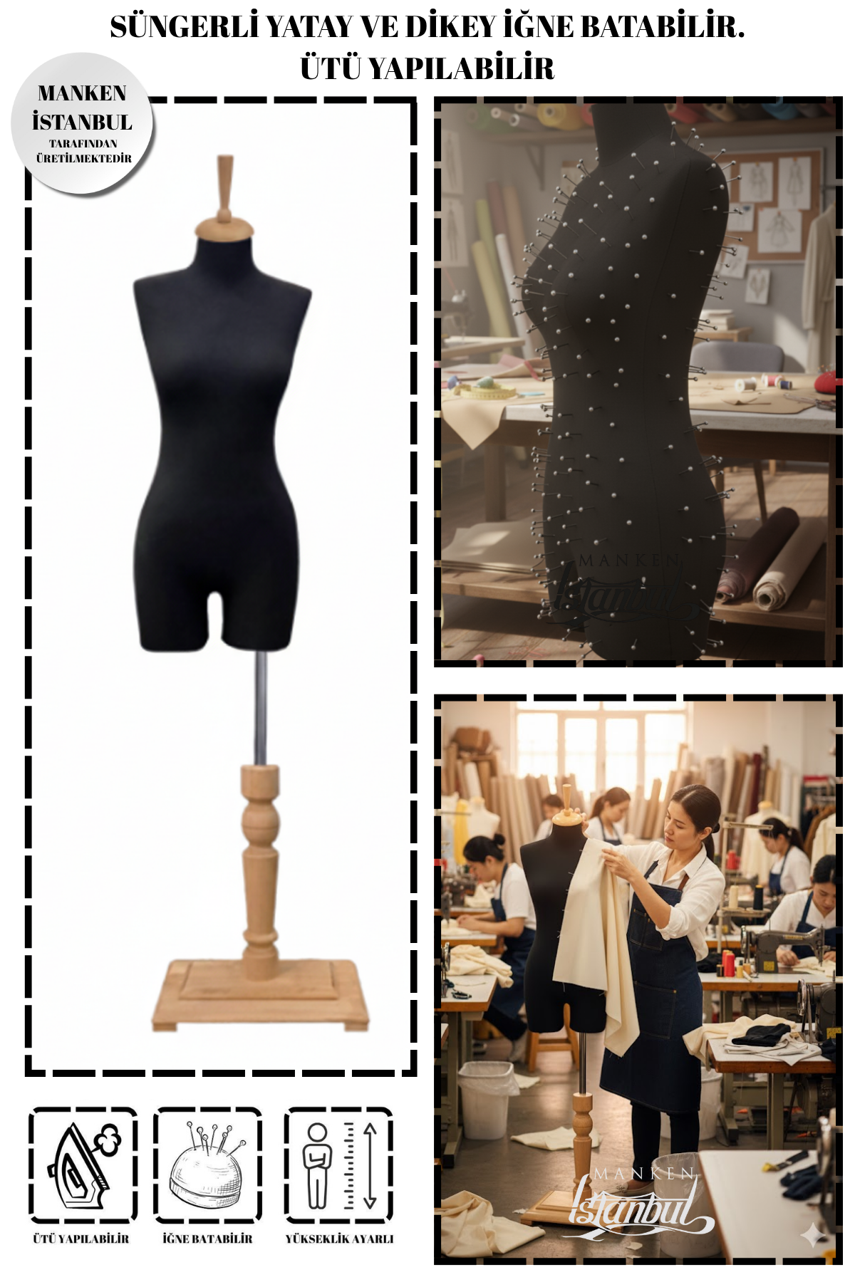 Süngerli Pantolon Giyebilen Terzi Mankeni 36/38/40 Beden