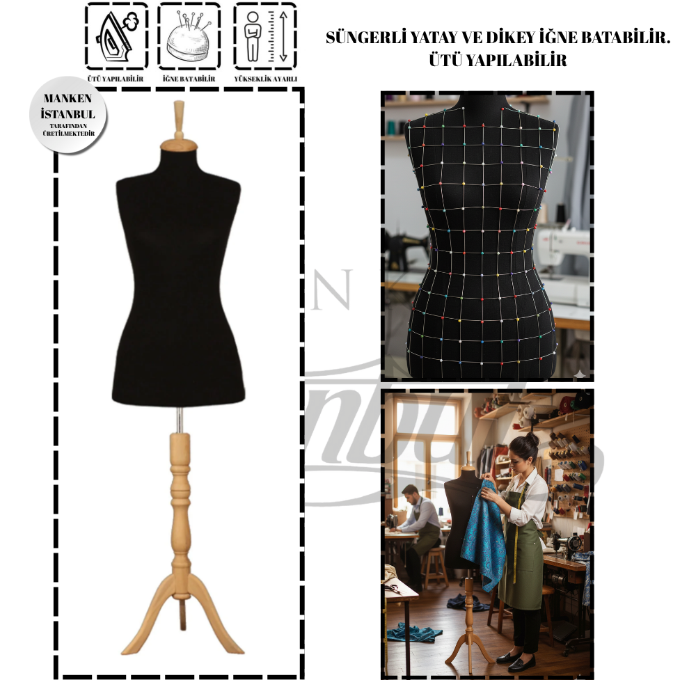 Süngerli Terzi Prova Mankeni 34-46 Beden Arası 34 beden