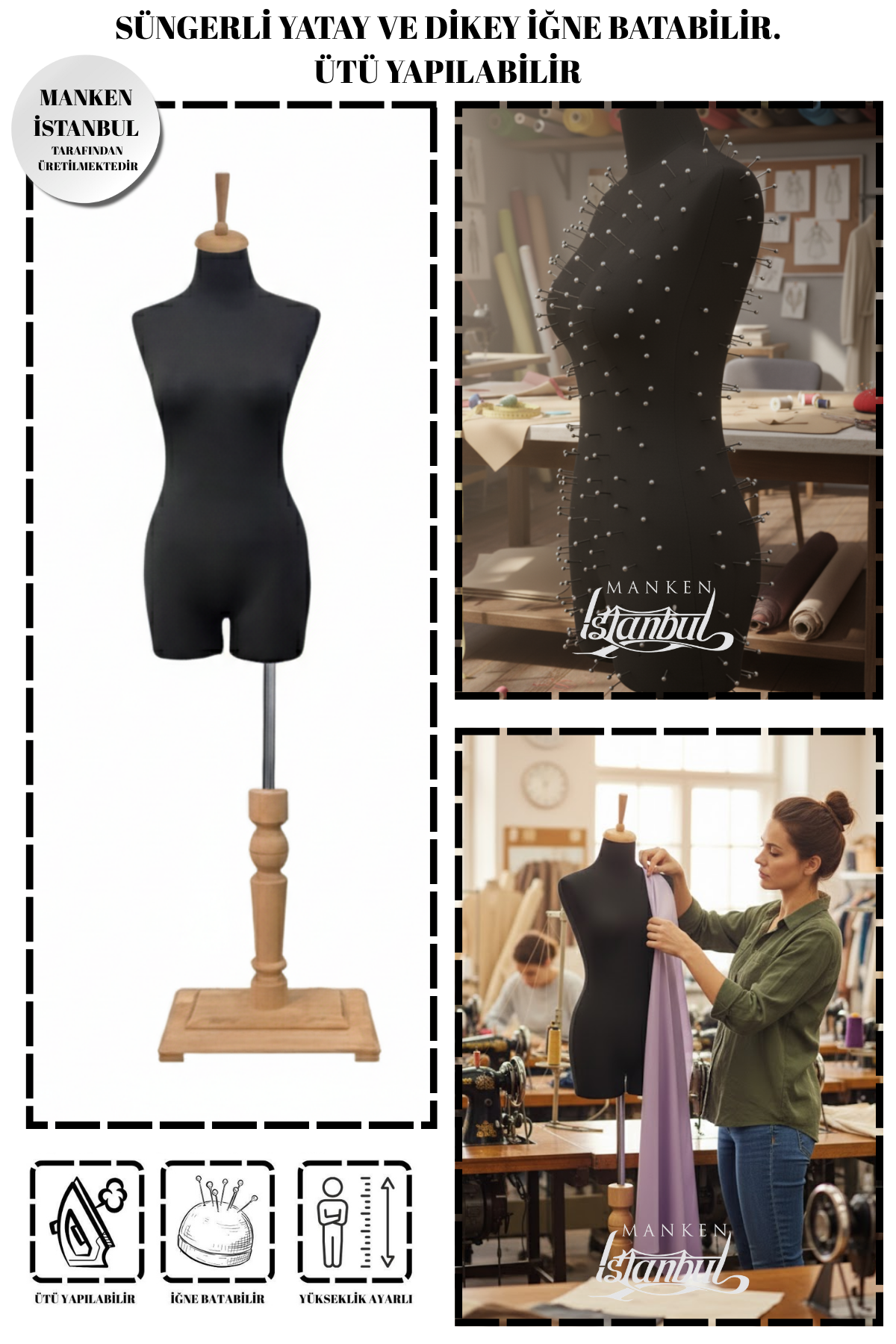 Süngerli Pantolon Giyebilen Terzi Mankeni 36/38/40 Beden 36 beden