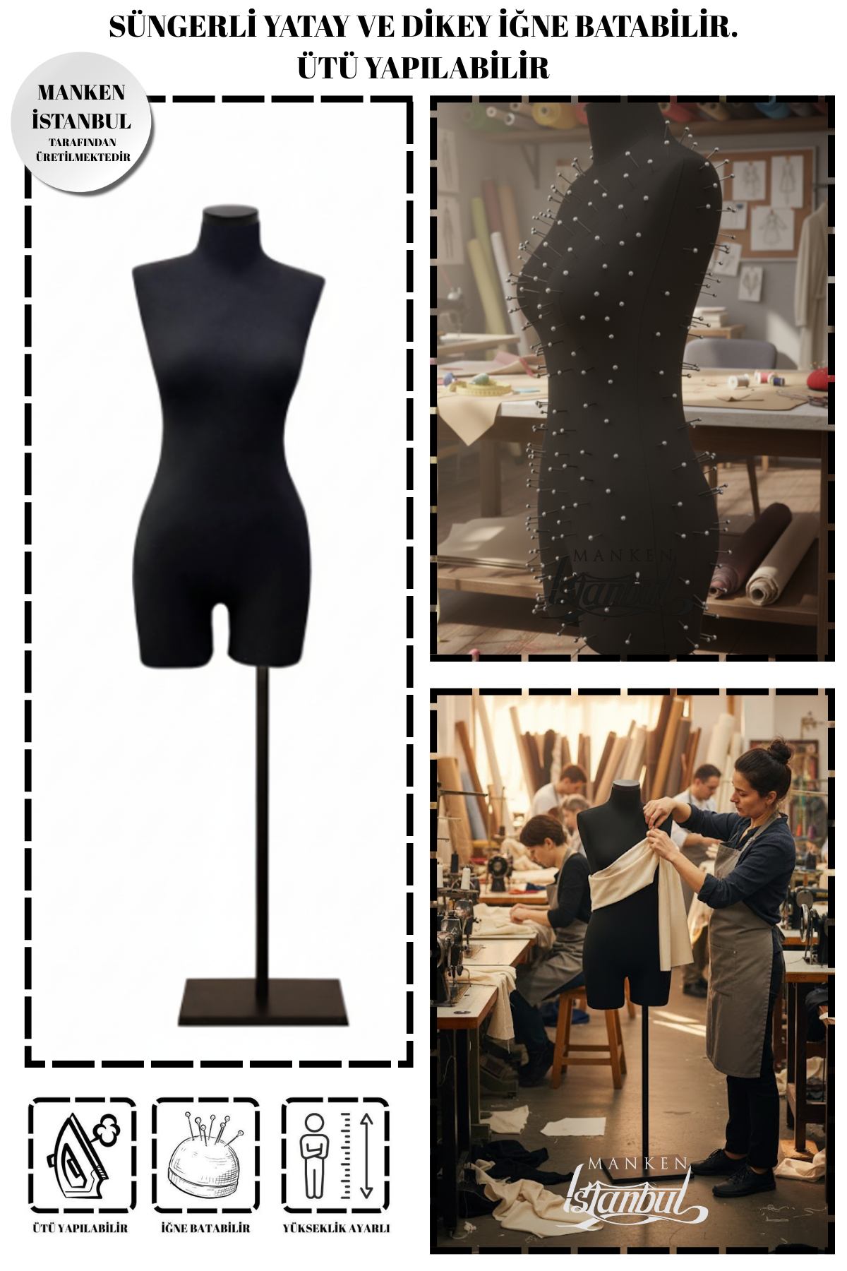 Süngerli Pantolon Giyebilen Terzi Mankeni 36/38/40 Beden