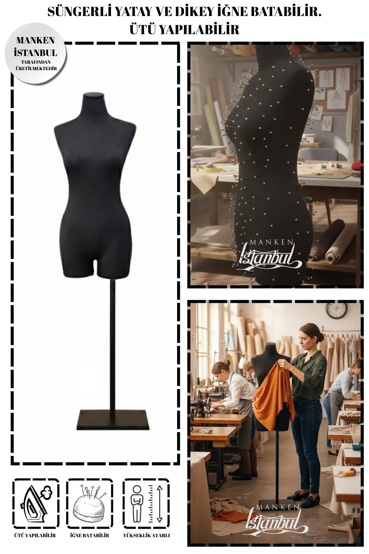 Süngerli Pantolon Giyebilen Terzi Mankeni 36/38/40 Beden 36 beden