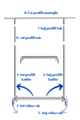A Kalite Katlanabilir Tekerlekli Metal Orta Stand