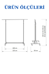 A Kalite Katlanabilir Tekerlekli Metal Orta Stand Elbise Askısı