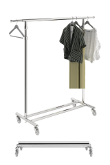 A Kalite Katlanabilir Tekerlekli Metal Orta Stand Elbise Askısı