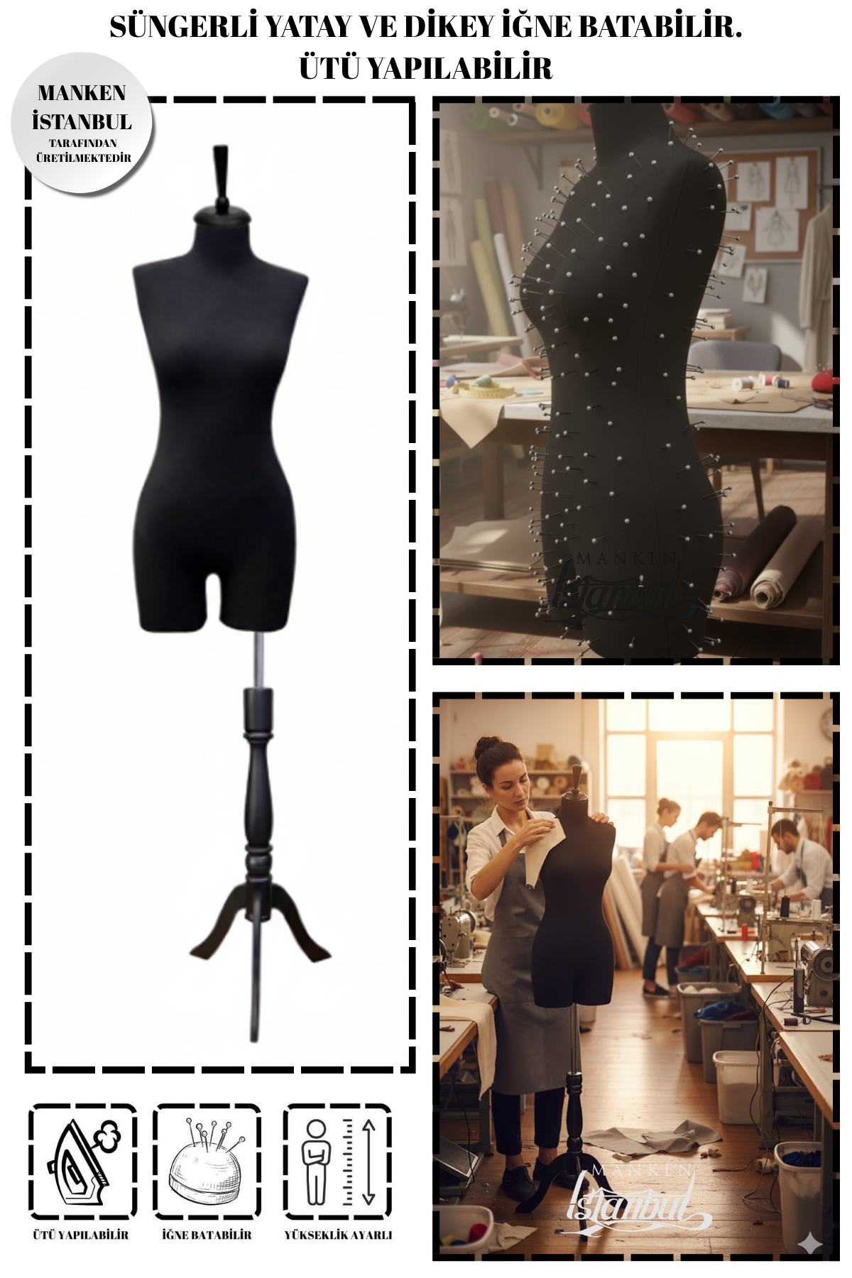 Süngerli Pantolon Giyebilen Terzi Mankeni 36/38/40 Beden