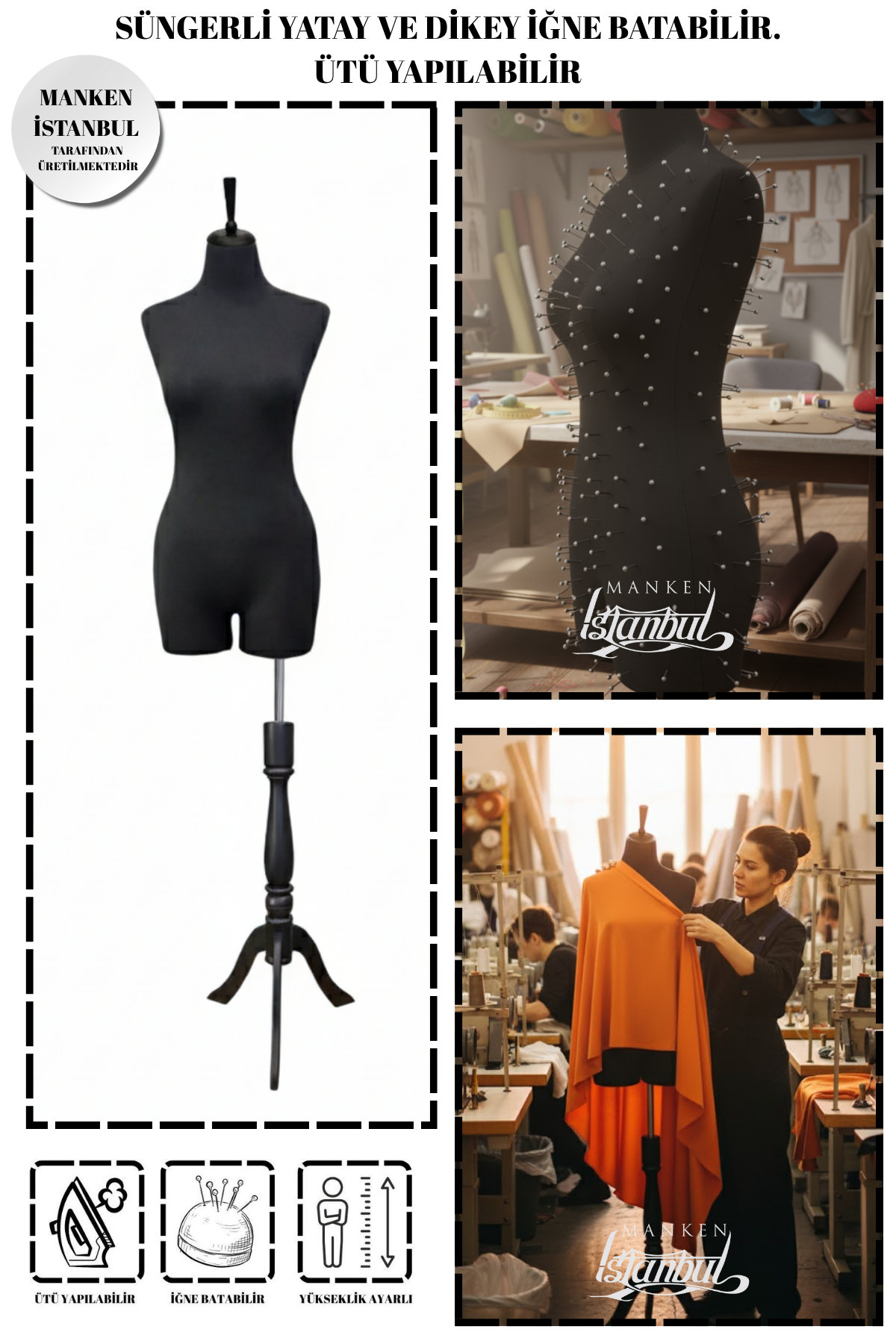 Süngerli Pantolon Giyebilen Terzi Mankeni 36/38/40 Beden 36 beden