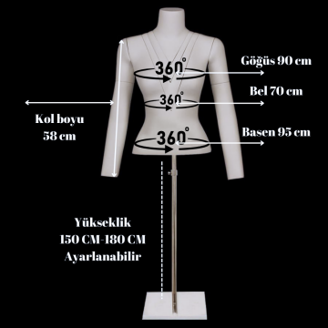 M Beden Fotoğraf çekimi için bayan hayalet vitrin mankeni