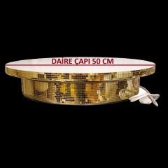 Döner Platform Gold Elektrikli Dönen Stand 50 cm