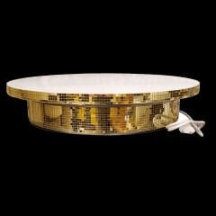 Döner Platform Gold Elektrikli Dönen Stand 50 cm