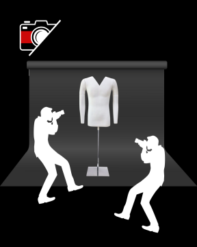 V Yaka Fotoğraf Çekimi İçin Erkek Hayalet Vitrin Mankeni