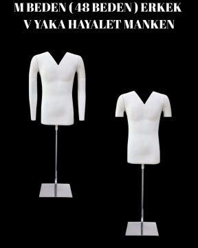 V Yaka Fotoğraf Çekimi İçin Erkek Hayalet Vitrin Mankeni