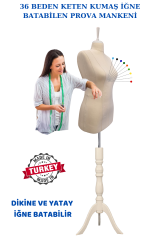 Süngerli Keten Kumaş Terzi Prova Mankeni