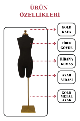 Gold Ayaklı Pantolon Giyebilen Terzi Mankeni Vitrin Mankeni 36-38-40 38 beden