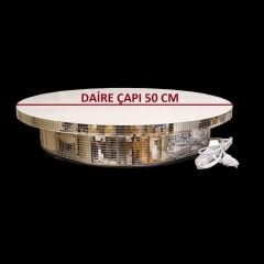 Döner Platform Silver Elektrikli Dönen Stand 50 cm