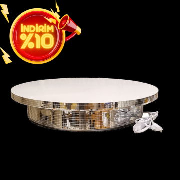 Döner Platform Silver Elektrikli Dönen Stand 50 cm