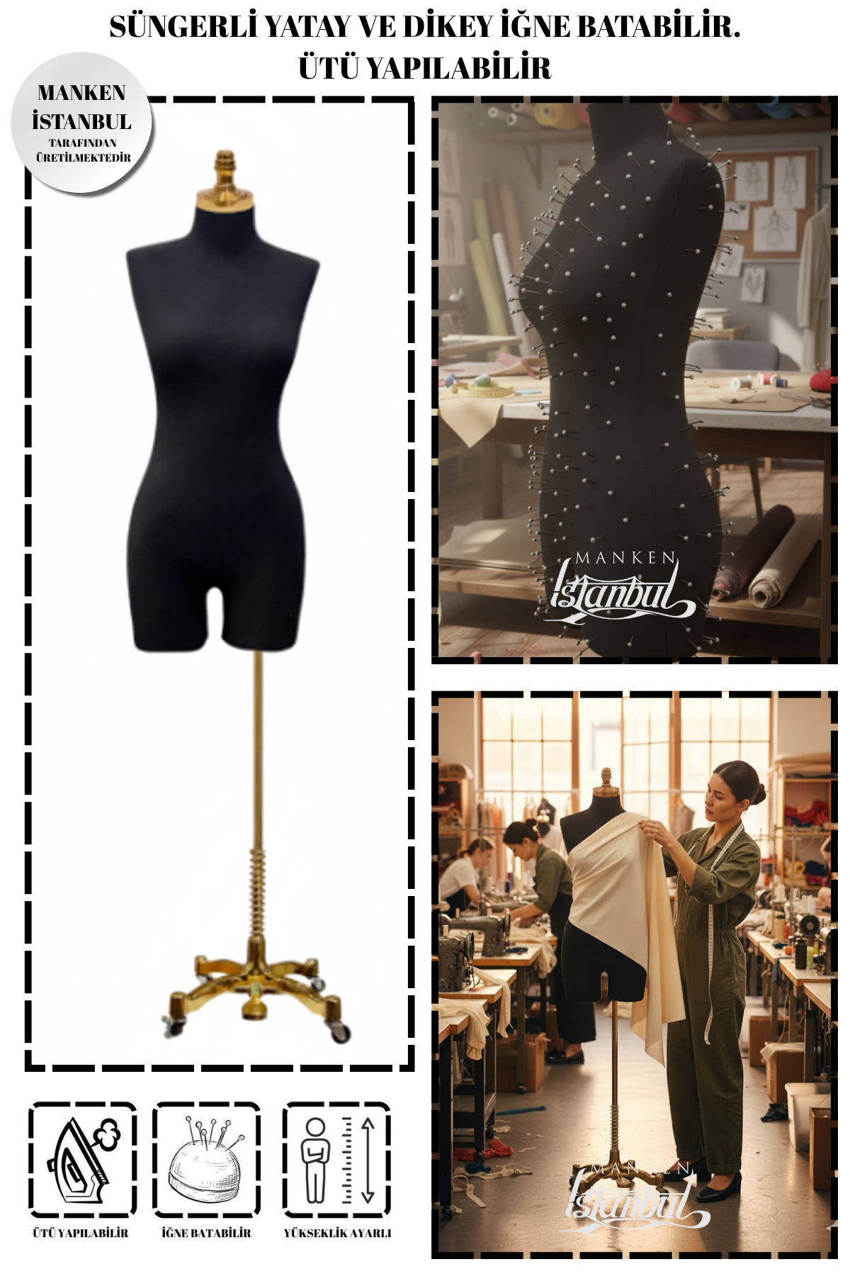 Süngerli Pantolon Giyebilen Terzi Mankeni 36/38/40 Beden