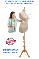 Süngerli Keten Kumaş Terzi Prova Mankeni