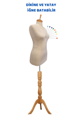 Süngerli Keten Kumaş Terzi Prova Mankeni