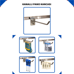 Kanallı Pano Kancası Krom - 5 mm Dayanıklı Yapı