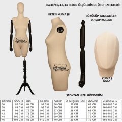 Pantolon Giyebilen Kollu Bayan Terzi Mankeni