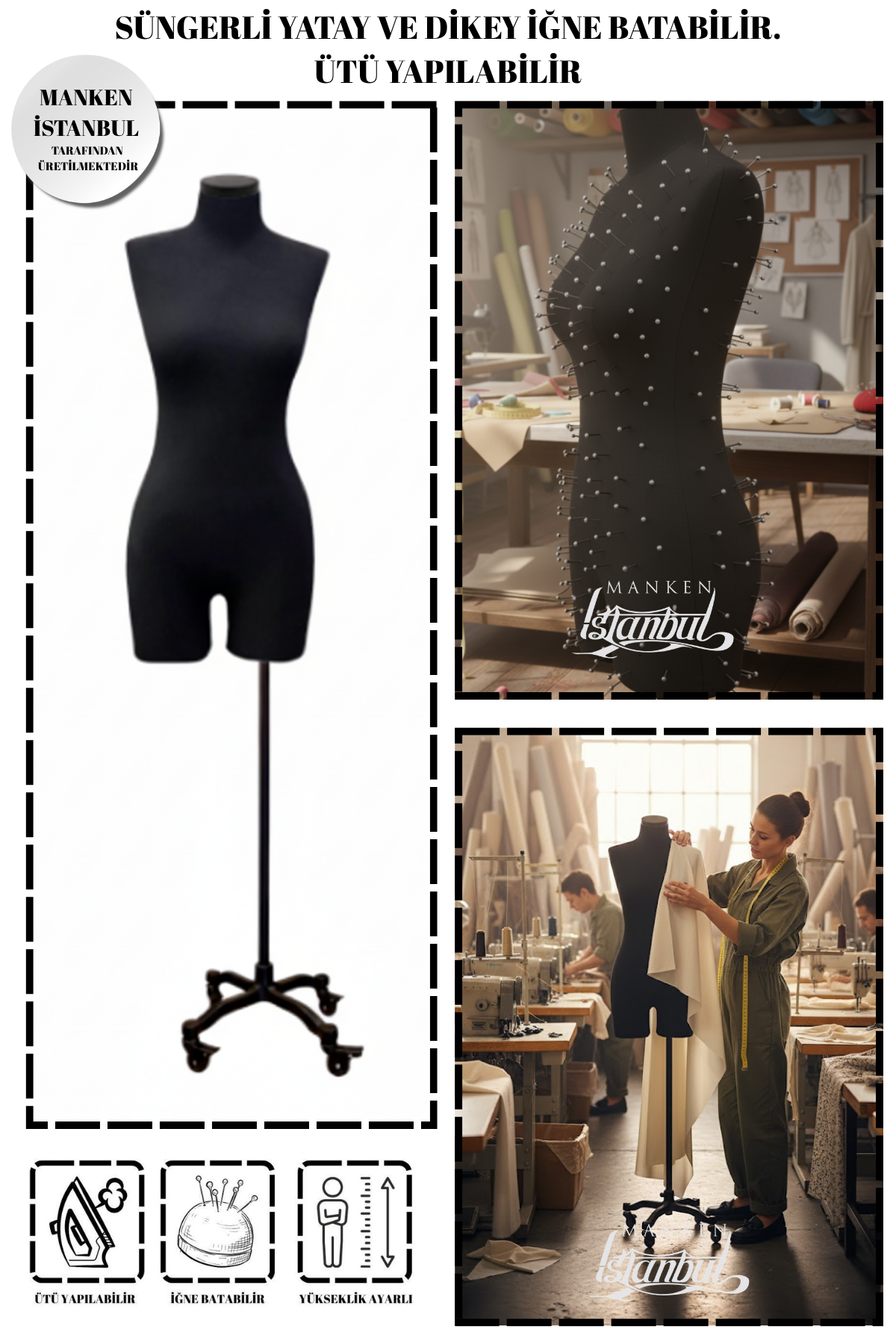 Süngerli Pantolon Giyebilen Terzi Mankeni 36/38/40 Beden