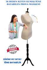 Süngerli Keten Kumaş Terzi Prova Mankeni