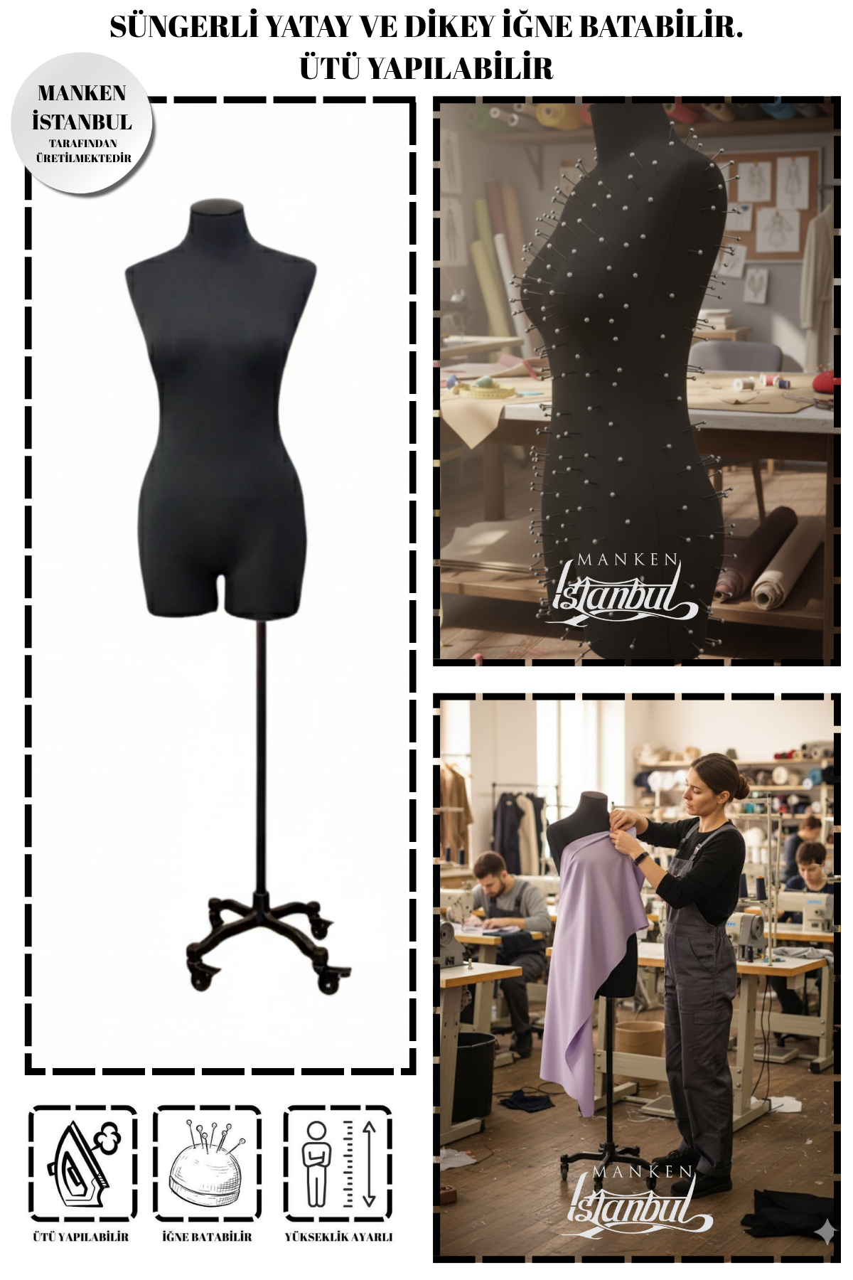 Süngerli Pantolon Giyebilen Terzi Mankeni 36/38/40 Beden 36 beden