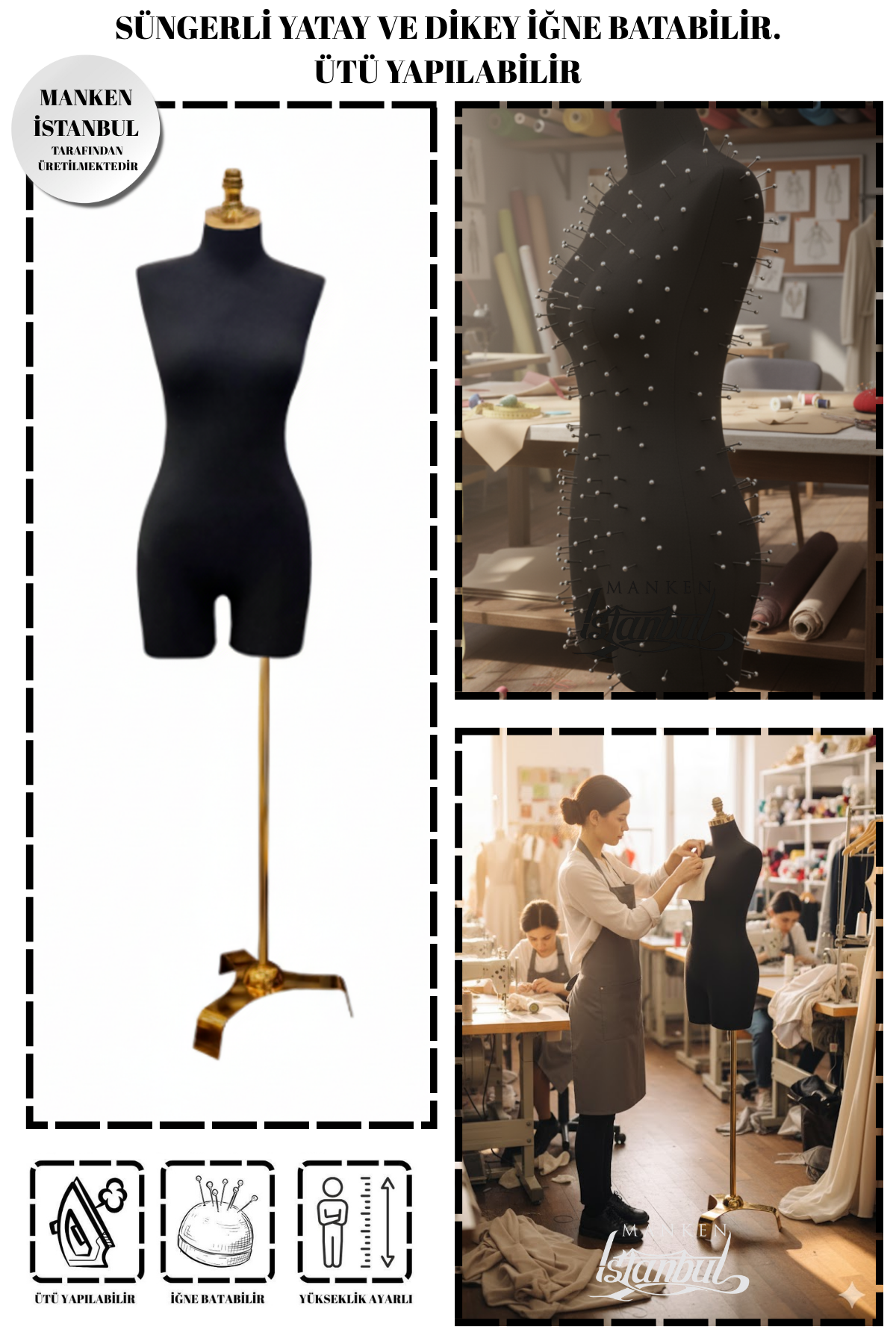 Süngerli Pantolon Giyebilen Terzi Mankeni 36/38/40 Beden