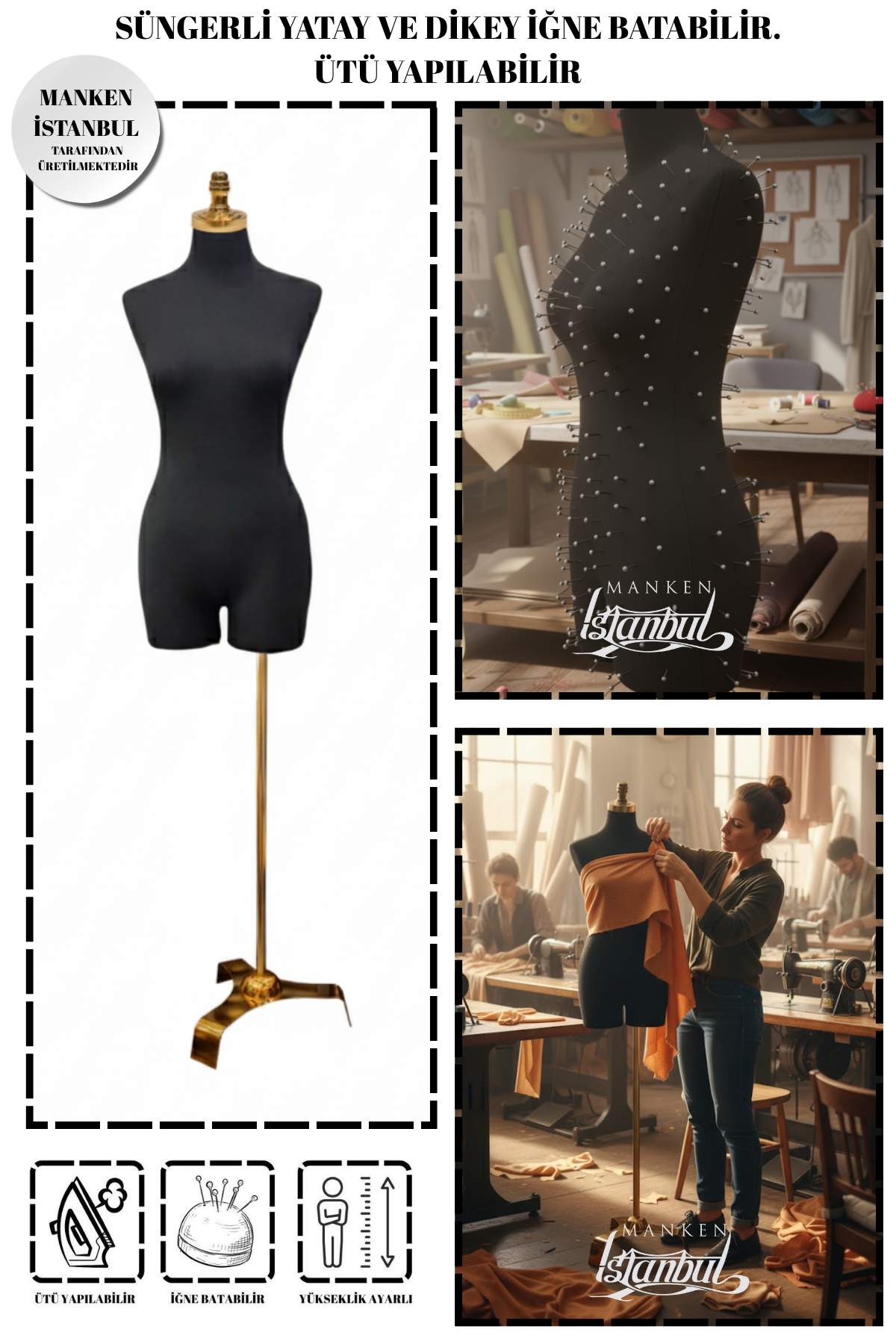 Süngerli Pantolon Giyebilen Terzi Mankeni 36/38/40 Beden 36 beden