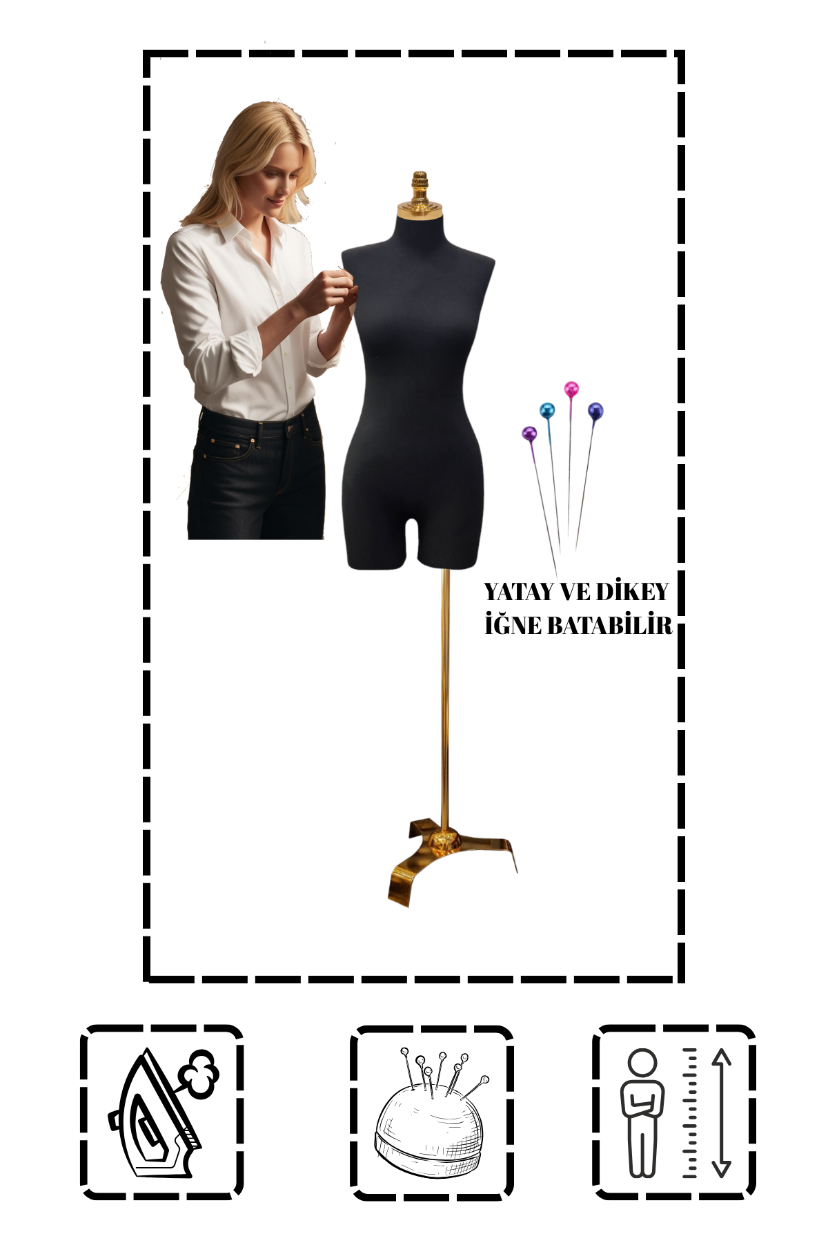 Süngerli Pantolon Giyebilen Terzi Mankeni 36/38/40 Beden 40 beden