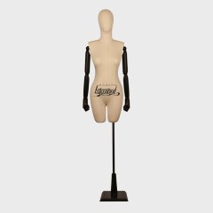 Keten Kumaş Pantolon Giyebilen Kollu Bayan Terzi Mankeni