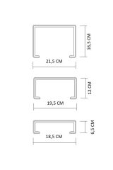 Pleksi Beyaz Kademeli Ayakkabı Rafı & Ayakkabı Teşhir Standı & Organizer Raf SİYAH