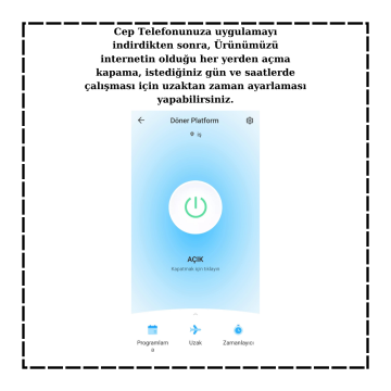 25 Kg Kapasite Uzaktan Kontrol Döner Platform Wi-Fe Kontrol