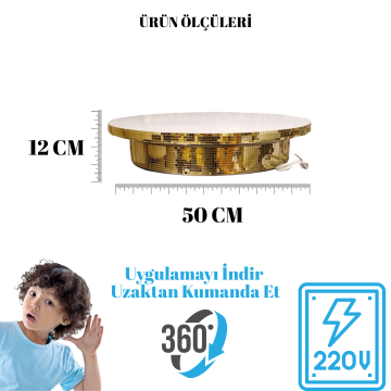 30 Kg Taşıma Kapasiteli Uzaktan Wi-Fe Kontrol Döner Platform