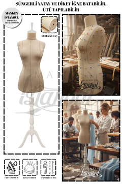 Yüksek Kalite Özel Punto Dikişli Full İğne Batabilen Terzi Mankeni