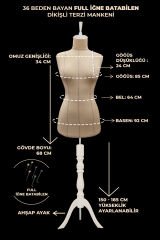 Yüksek Kalite Özel Punto Dikişli Full Sünger Terzi Mankeni 38 beden