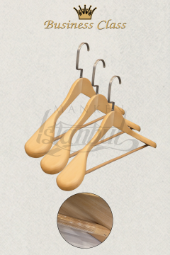 Delüks 44 CM Masif Ahşap Ceket Askısı Elbise Askısı Takım Askısı