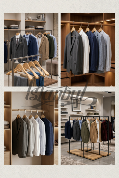 Delüks 44 CM Masif Ahşap Ceket Askısı Elbise Askısı Takım Askısı