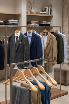 Delüks 44 CM Masif Ahşap Ceket Askısı Elbise Askısı Takım Askısı