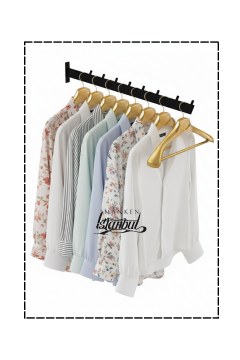 Duvara Monte Düz Askılık 40 Cm 5 Adet