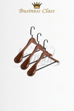 Delüks 44 CM Masif Ahşap Ceket Askısı Elbise Askısı Takım Askısı
