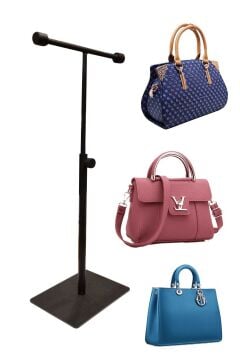 Ayarlanabilir Siyah Çanta Standı Çanta Askısı - Elegan Çanta Teşhir Askısı