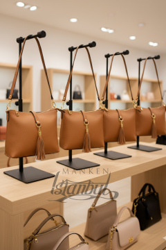 Ayarlanabilir Siyah L Çanta Standı Çanta Askısı